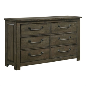 picket house furnishings memphis 6-drawer dresser in grey