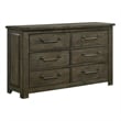 Picket House Furnishings Memphis 6-Drawer Dresser in Gray