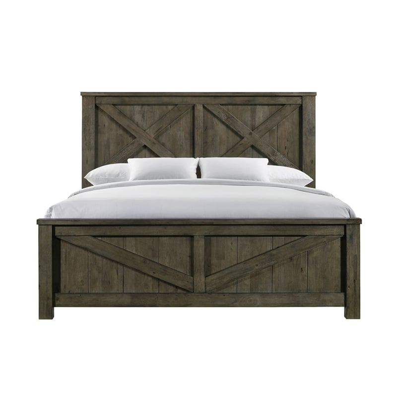 Picket House Furnishings Memphis King Panel 3PC Bedroom Set in Grey