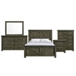 Picket House Furnishings Memphis Queen Panel 5PC Bedroom Set in Grey