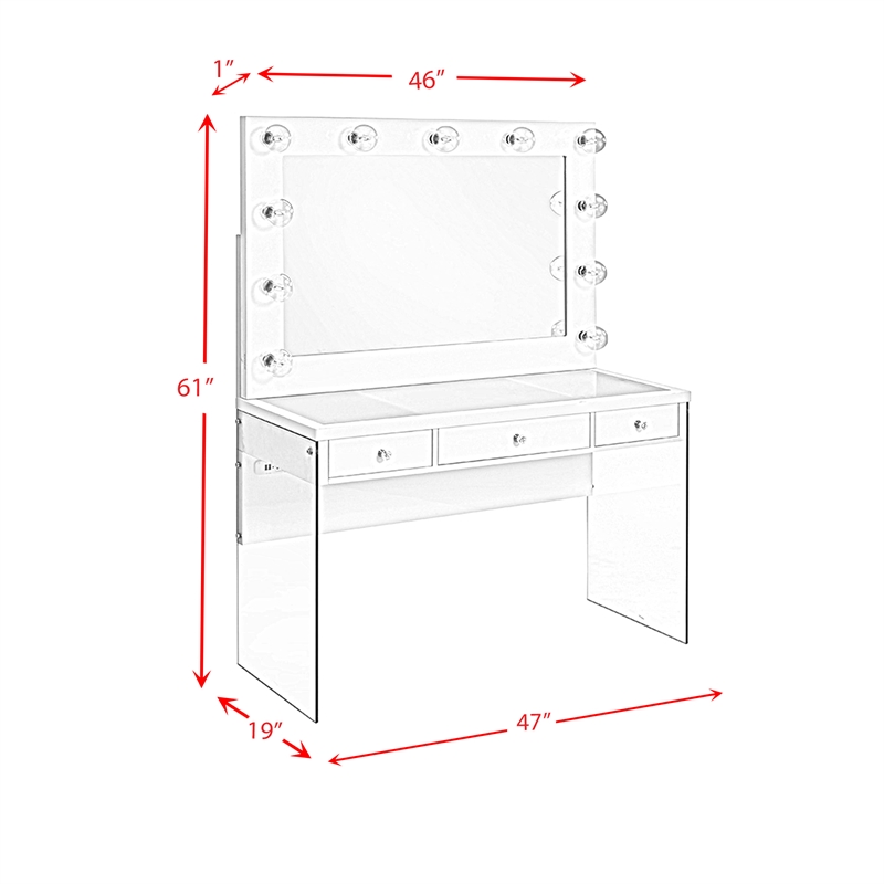 Picket House Furnishings Jayden 2Pc Vanity Set in White