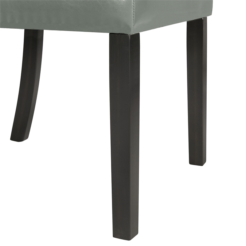 Celine 5PC Dining Set Table & Four Grey Faux Leather Chairs