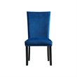 Picket House Furnishings Celine 5PC Dining Set- Table & Four Blue Velvet Chairs