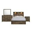 Picket House Beckett Queen Bookcase Panel 4PC Bedroom Set with Bluetooth