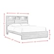 Picket House Furnishings Beckett King Bookcase Panel 4PC Bedroom Set w/Bluetooth