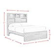Picket House Furnishings Beckett Full Bookcase Panel 4PC Bedroom Set w/Bluetooth