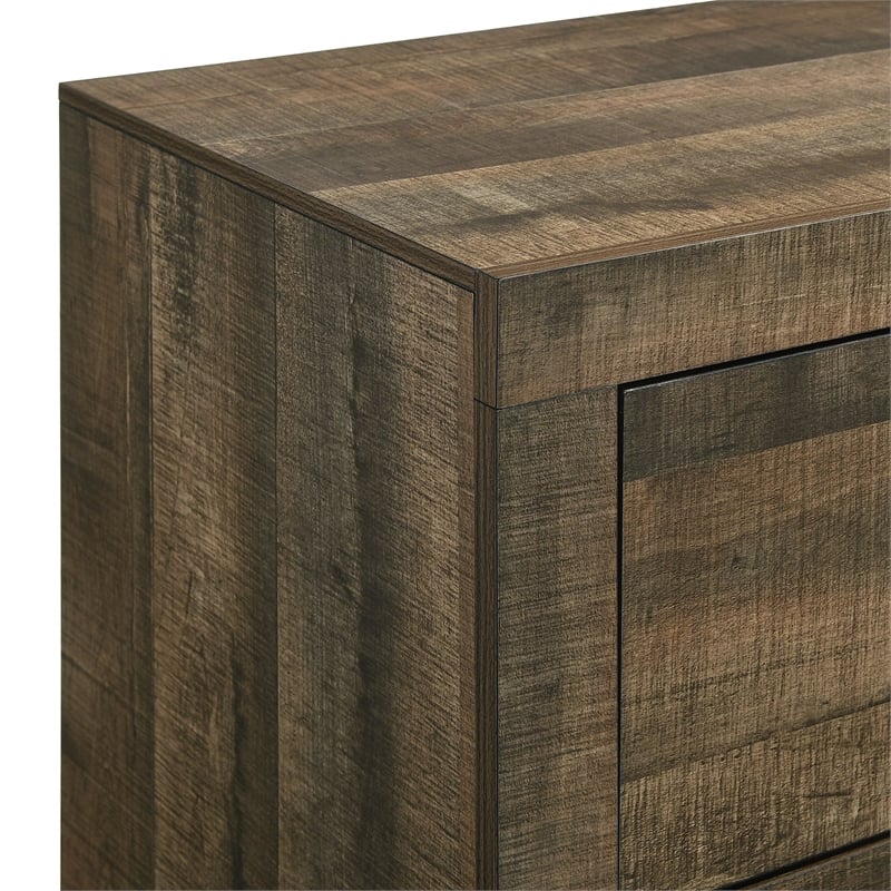 Picket House Furnishings Beckett 6-Piece King Panel Bedroom Set in Walnut