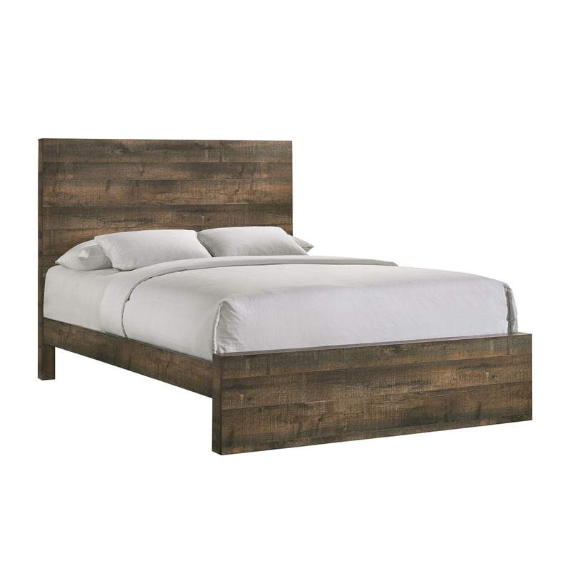 Picket House Furnishings Beckett 6-Piece King Panel Bedroom Set in Walnut
