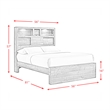 Picket House Furnishings Beckett Full Bookcase Panel 6PC Bedroom Set w/Bluetooth