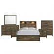 Picket House Furnishings Beckett Full Bookcase Panel 6PC Bedroom Set w/Bluetooth