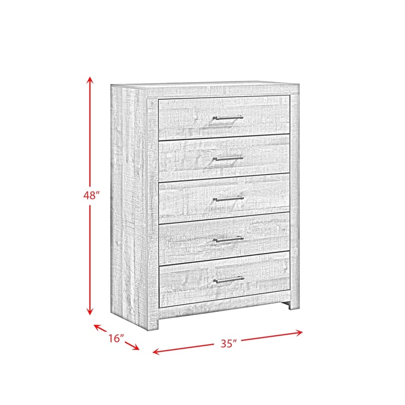 Picket House Beckett Queen Bookcase Panel 6PC Bedroom Set with Bluetooth