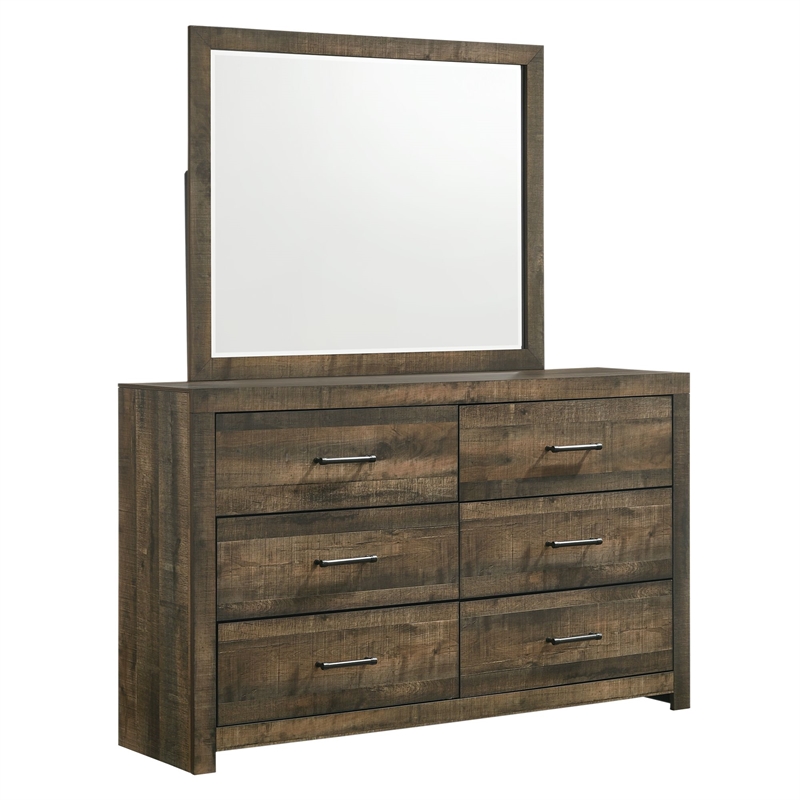 Picket House Beckett Queen Bookcase Panel 6PC Bedroom Set with Bluetooth