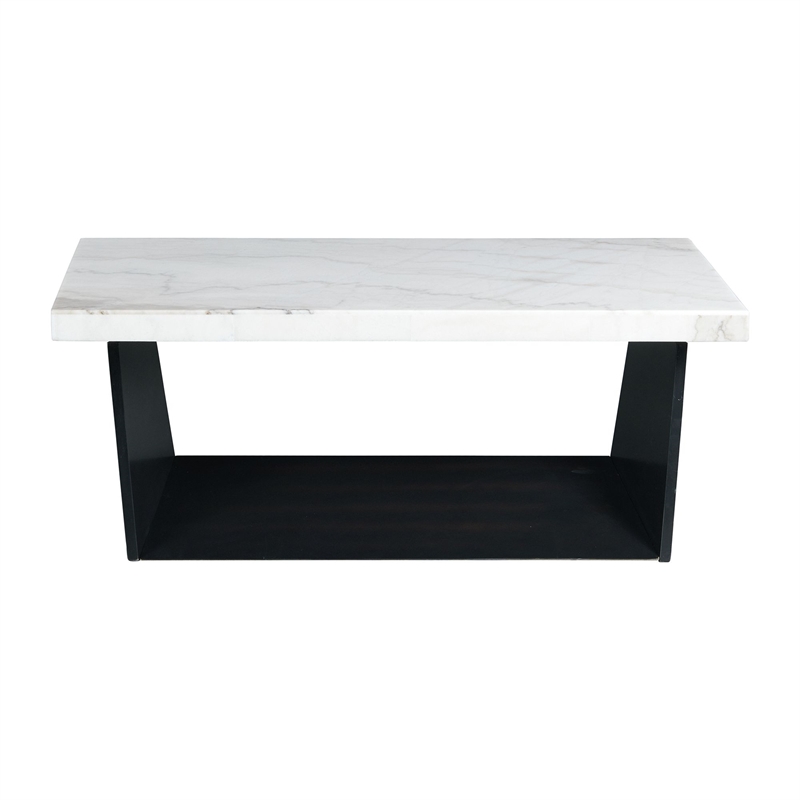 Picket House Furnishings Tobias Coffee Table with White Marble Top