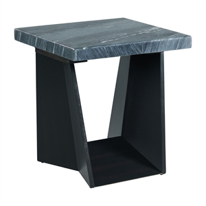 Picket House Furnishings Tobias End Table with Dark Marble Top