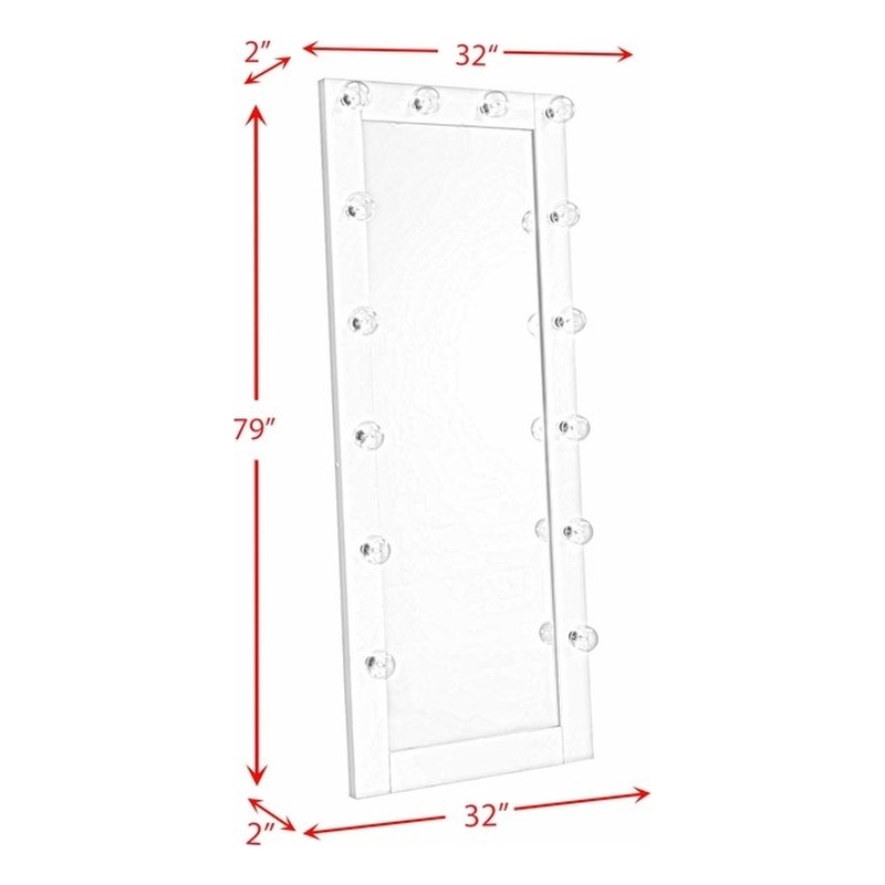 Picket House Furnishings Belle Floor Mirror in Glossy White