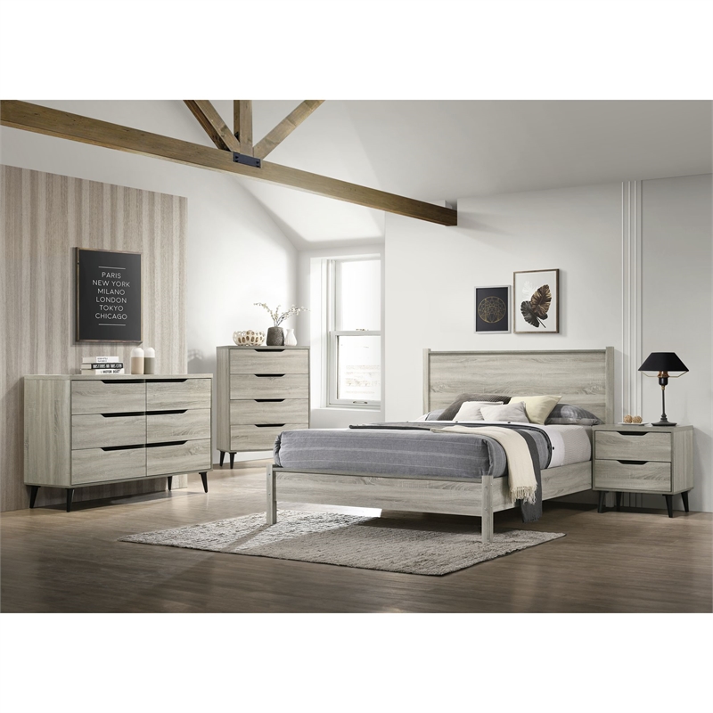 Picket House Furnishings Cohen 6-Drawers Bedroom Dresser in Gray
