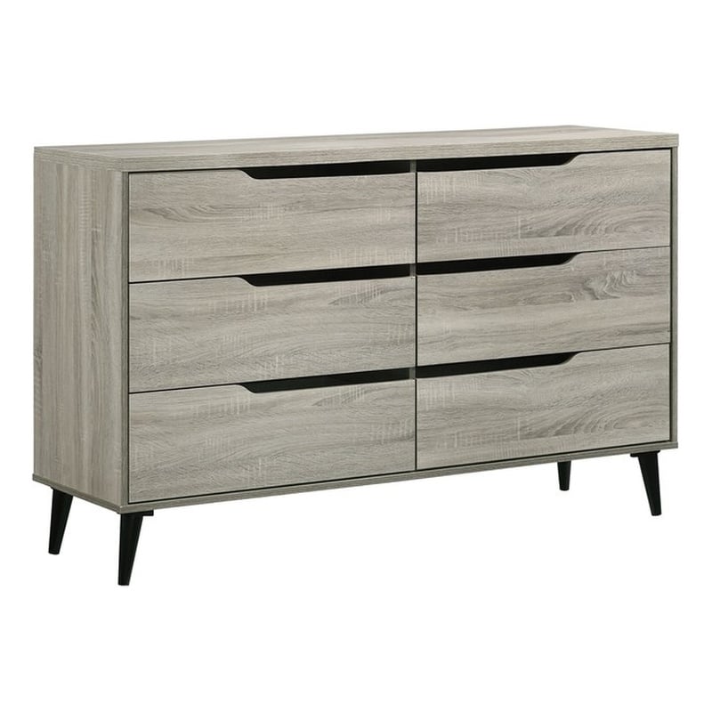 Picket House Furnishings Cohen 6-Drawers Bedroom Dresser in Gray