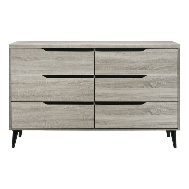 Picket House Furnishings Cohen 6-Drawers Bedroom Dresser in Gray