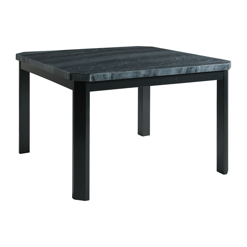Celine 5PC Square Counter Height Dining Set-Table & Four Grey Velvet Chairs