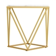 Picket House Furnishings Conner End Table with Gold Metal