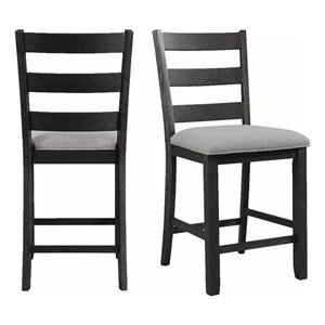 Picket House Furnishings Kona Counter Height Side Chair Set in Black