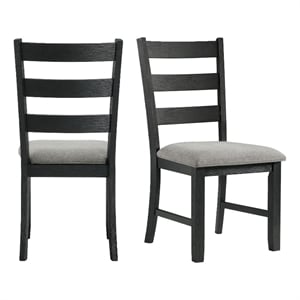 Picket House Furnishings Kona Standard Height Side Chair Set in Black