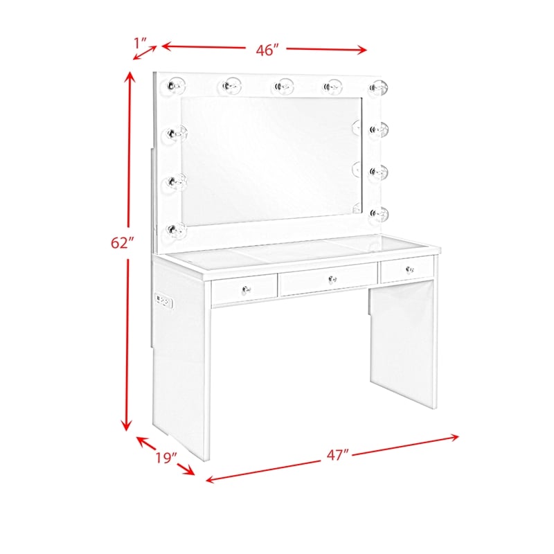 Picket House Furnishings  Ari 2PC Vanity Set in White