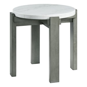 Picket House Furnishings Rysa Round End Table in Gray