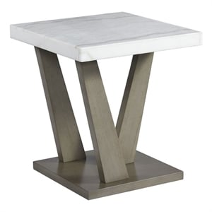 picket house furnishings graham square end table in gray