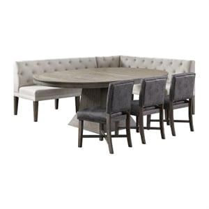 picket house furnishings modesto 6pc dining set in grey