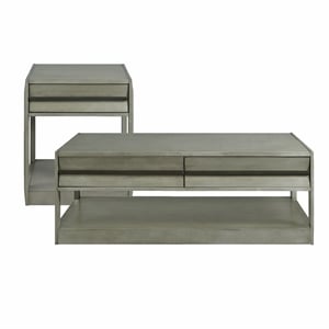 picket house furnishings tropez 2pc occasional table set in grey