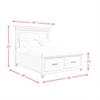 Picket House Furnishings Brooks Queen Platform Storage 6PC Bedroom Set in Gray