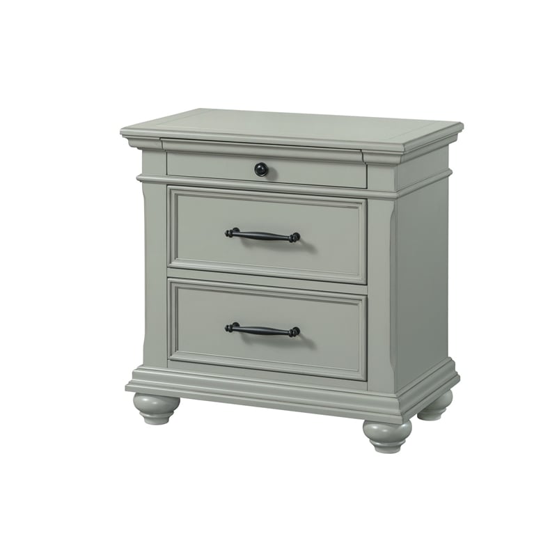 Picket House Furnishings Brooks Queen Platform Storage 5PC Bedroom Set in Gray