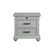 Picket House Furnishings Brooks 3-Drawer Nightstand with USB Ports in Gray