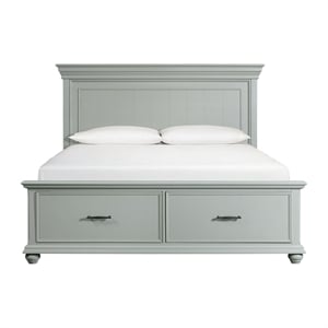 Picket House Furnishings Brooks King Platform Storage Bed in Gray