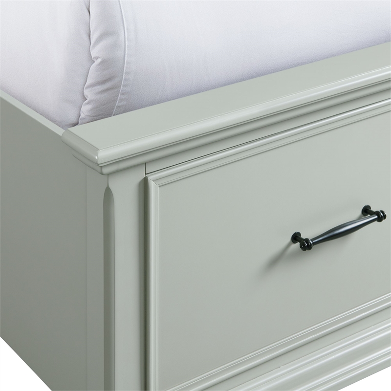 Picket House Furnishings Brooks King Platform Storage Bed in Gray