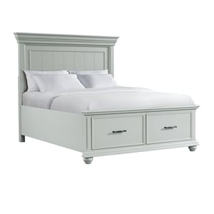 Picket House Furnishings Brooks Queen Platform Storage Bed in Gray