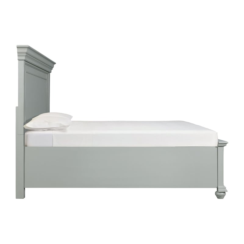 Picket House Furnishings Brooks Queen Platform Storage Bed in Gray