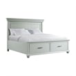 Picket House Furnishings Brooks King Platform Storage 3PC Bedroom Set in Gray