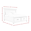 Picket House Furnishings Brooks King Platform Storage 4PC Bedroom Set in Gray