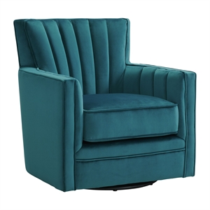 picket house furnishings lawson swivel chair in peacock