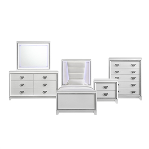 picket house furnishings taunder twin 5pc bedroom set in white