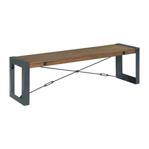 picket house furnishings micah dining bench in walnut