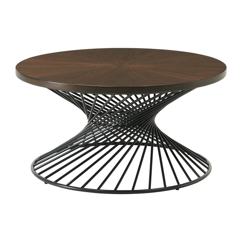 Picket House Furnishings Williams Round Coffee Table in Walnut