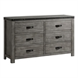 Picket House Furnishings Montauk 6-Drawer Dresser in Gray