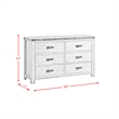 Picket House Furnishings Montauk 6-Drawer Dresser in Gray