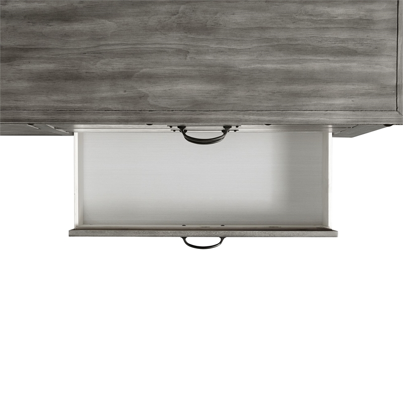 Picket House Furnishings Montauk 6-Drawer Wood Dresser & Mirror Set in Gray