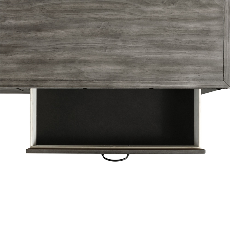 Picket House Furnishings Montauk 6-Drawer Wood Dresser & Mirror Set in Gray