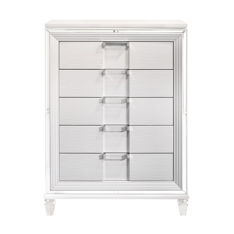 Picket House Furnishings Charlotte 5-Drawer Flip-Top Chest in White