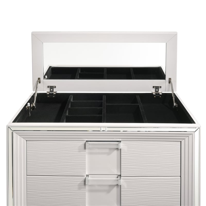 Picket House Furnishings Charlotte 5-Drawer Flip-Top Chest in White